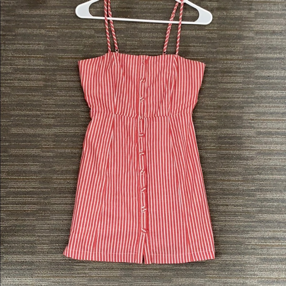 Cute red striped dress